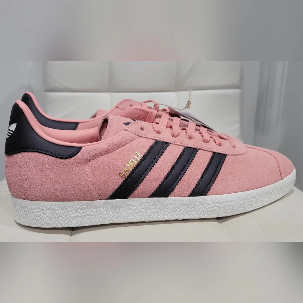 Adidas Gazelle shoe Glow Pink/Aurora Black/Core White Mens Size 11 - Picture 5 of 9